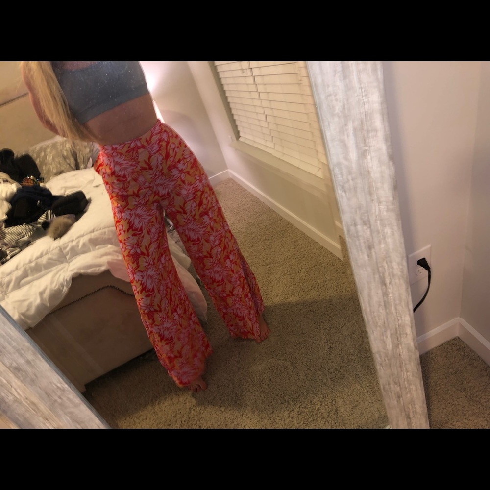 fun Flowy floral pants